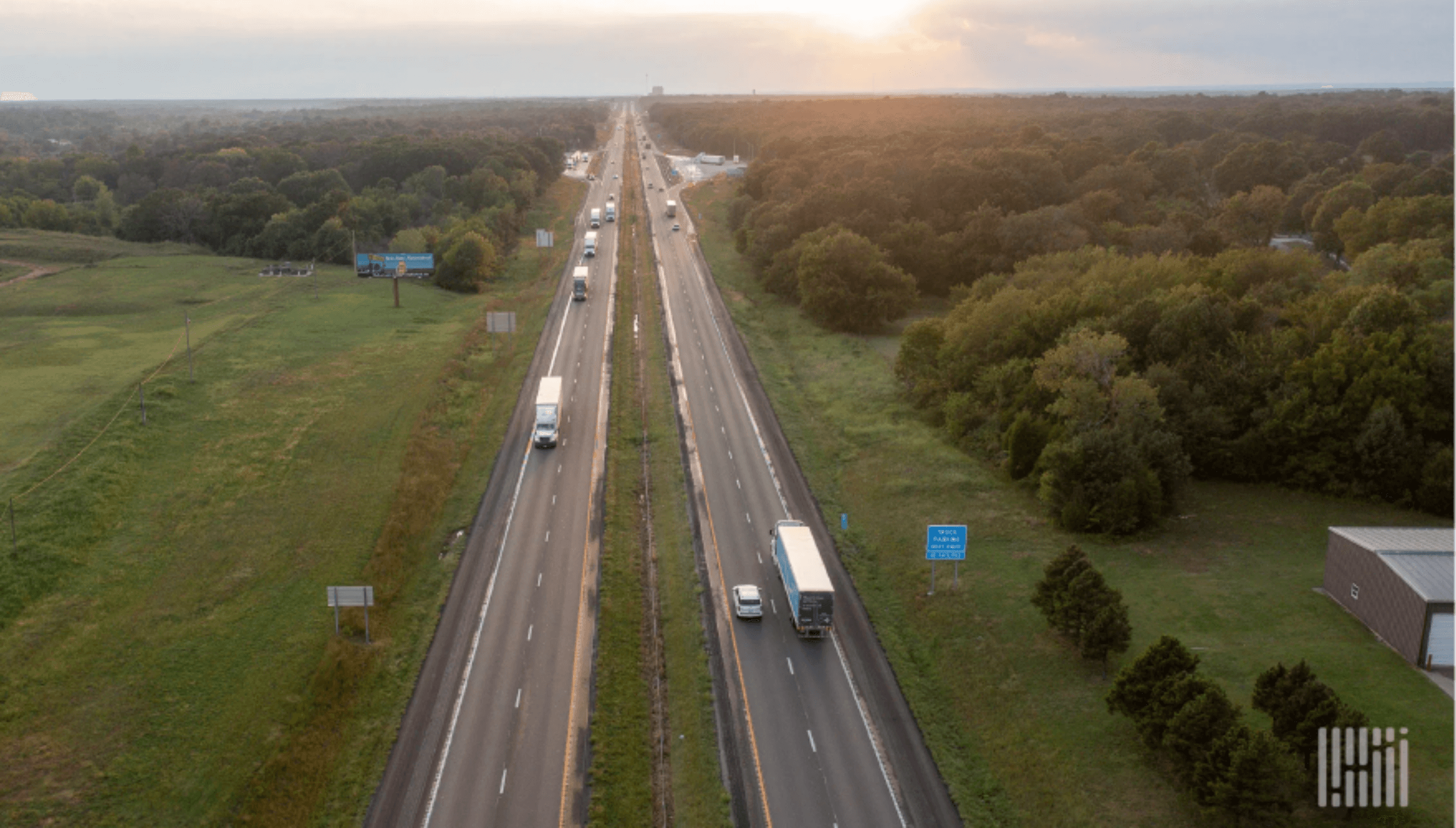 trucks on highway