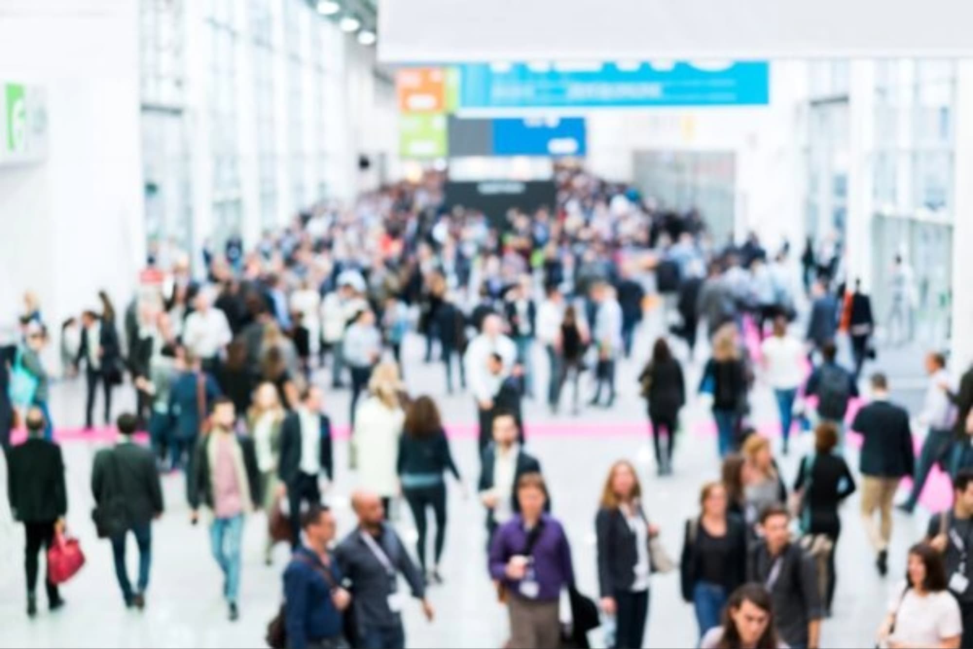 Wideshot of people walking outside