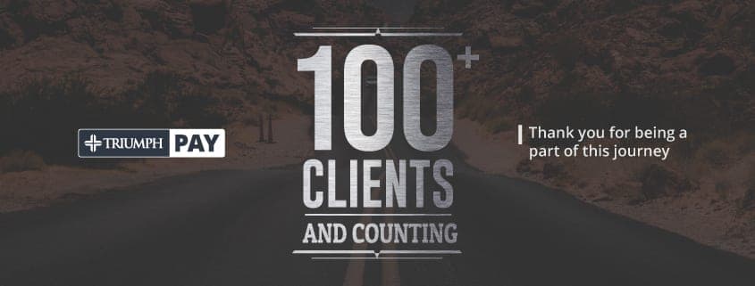 Image for TriumphPay Surpasses 100 clients