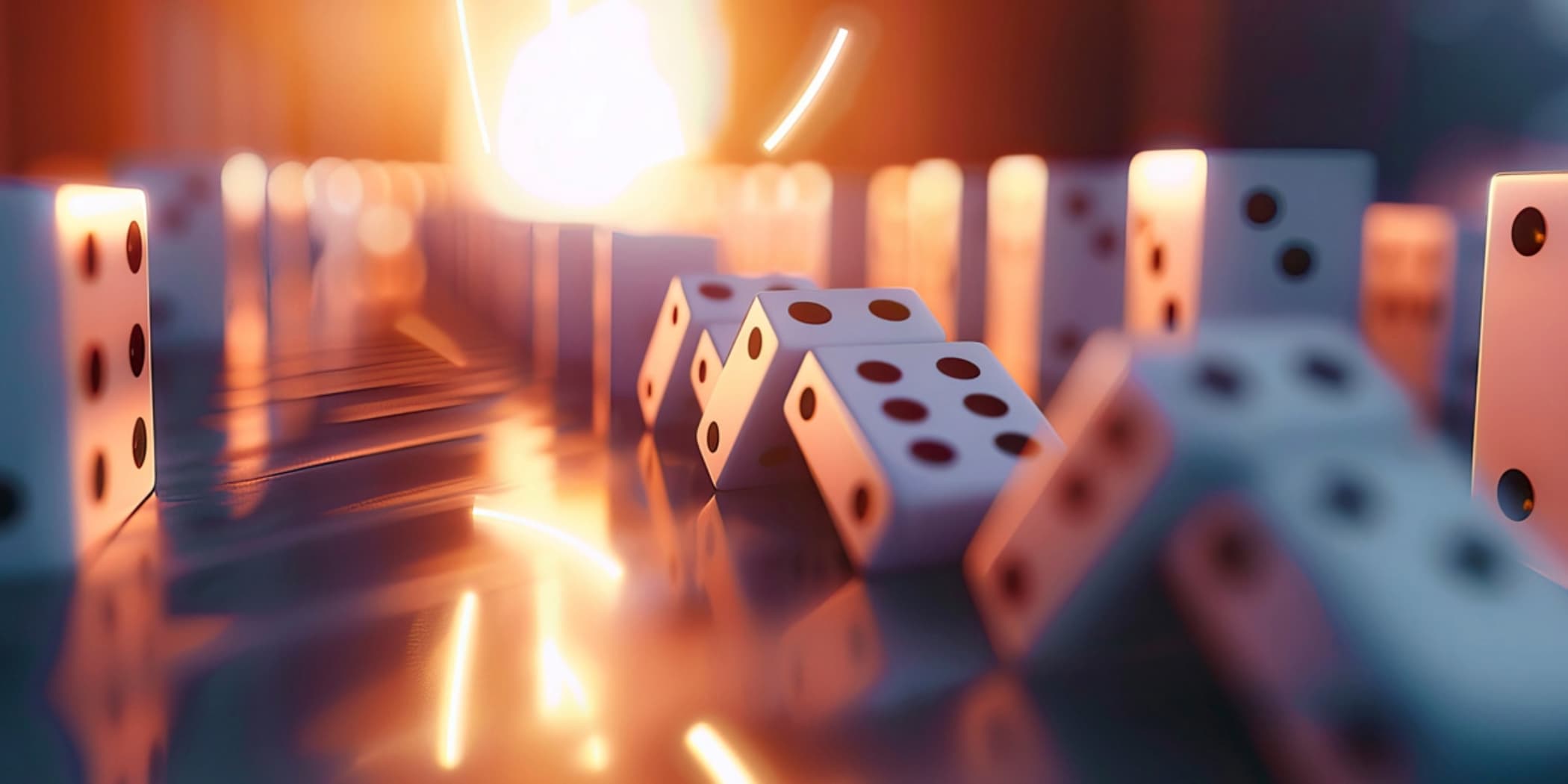 dominos in a row