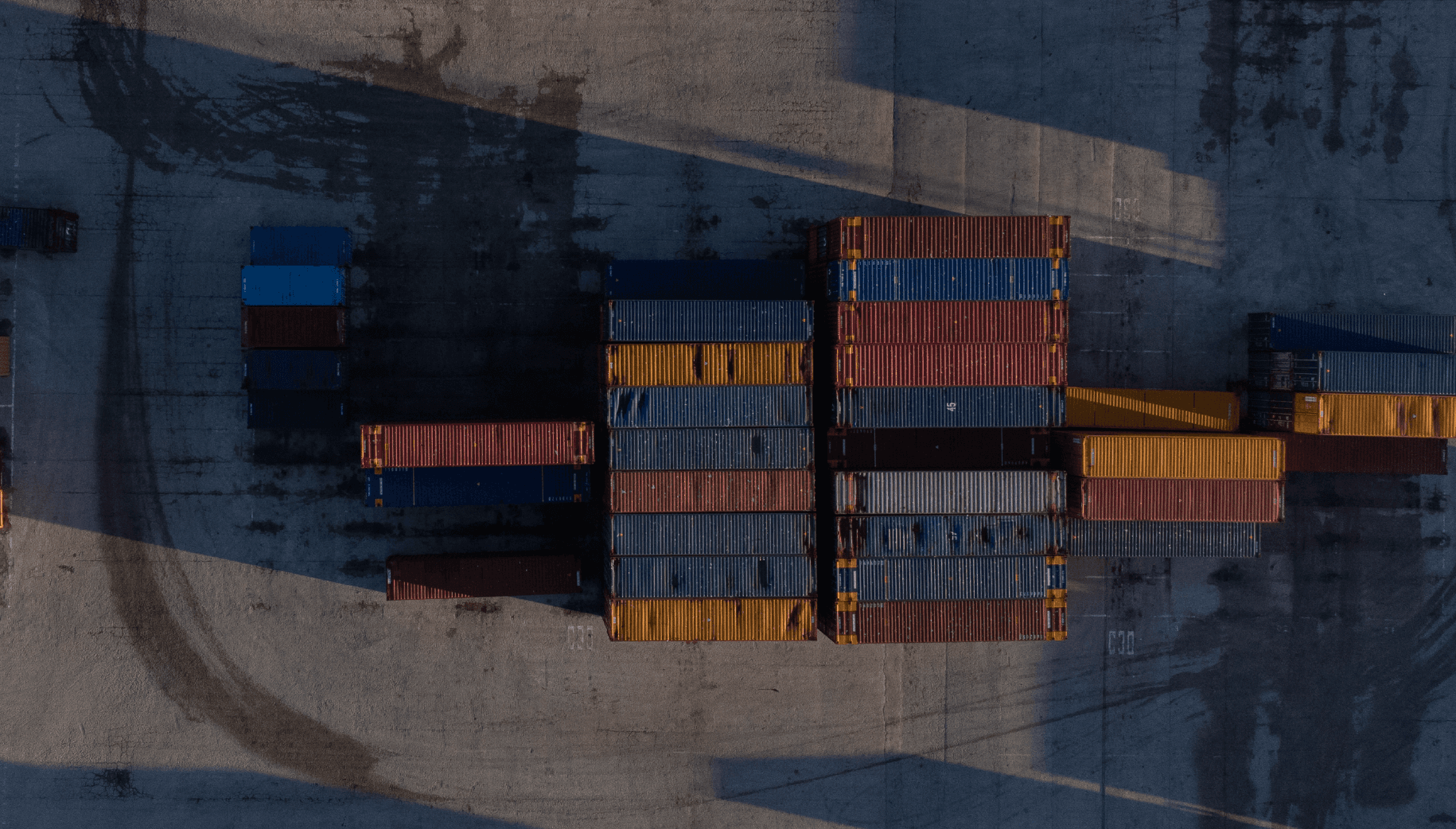 Storage bins at a shipper yard