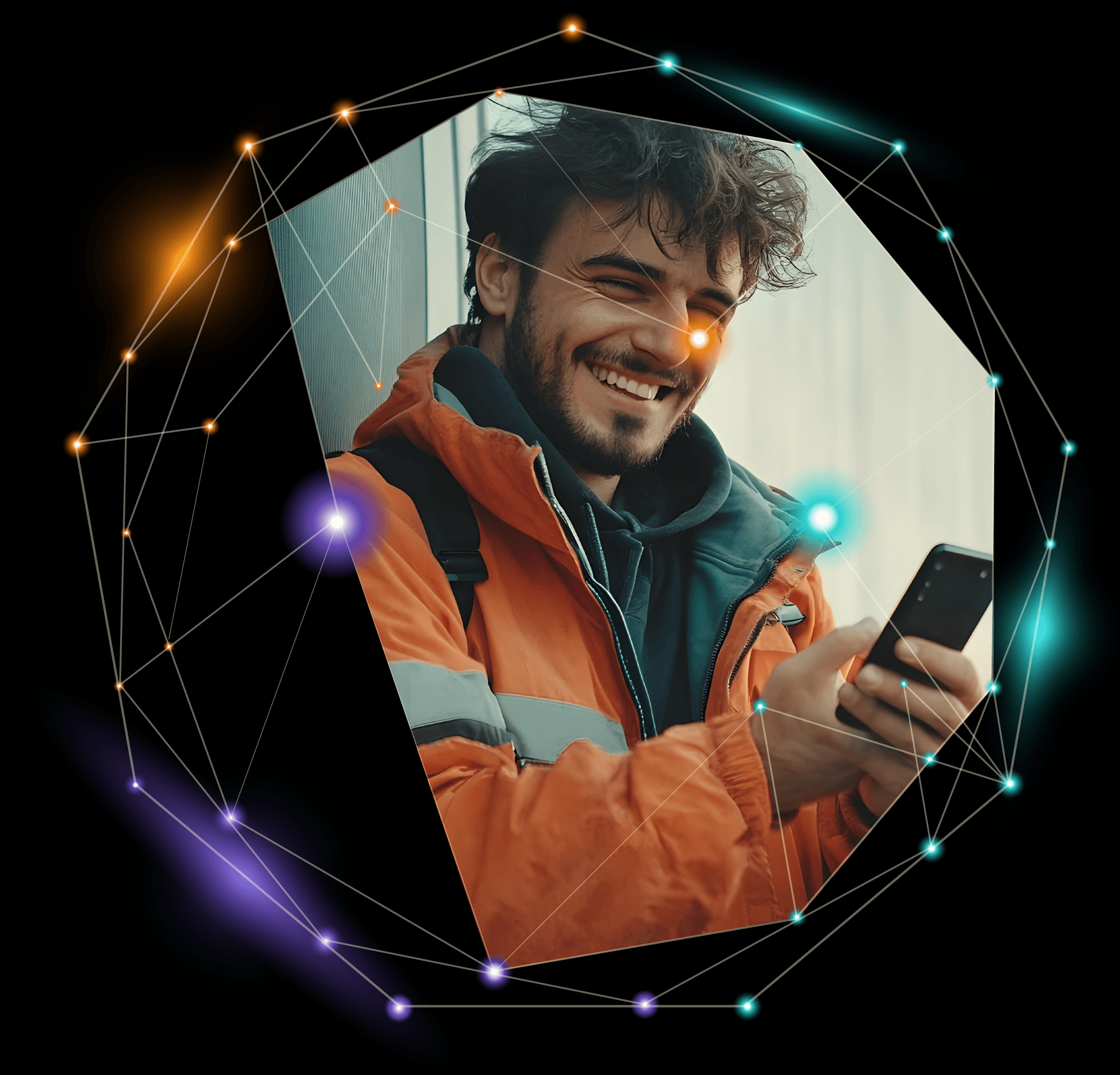 man checking his phone