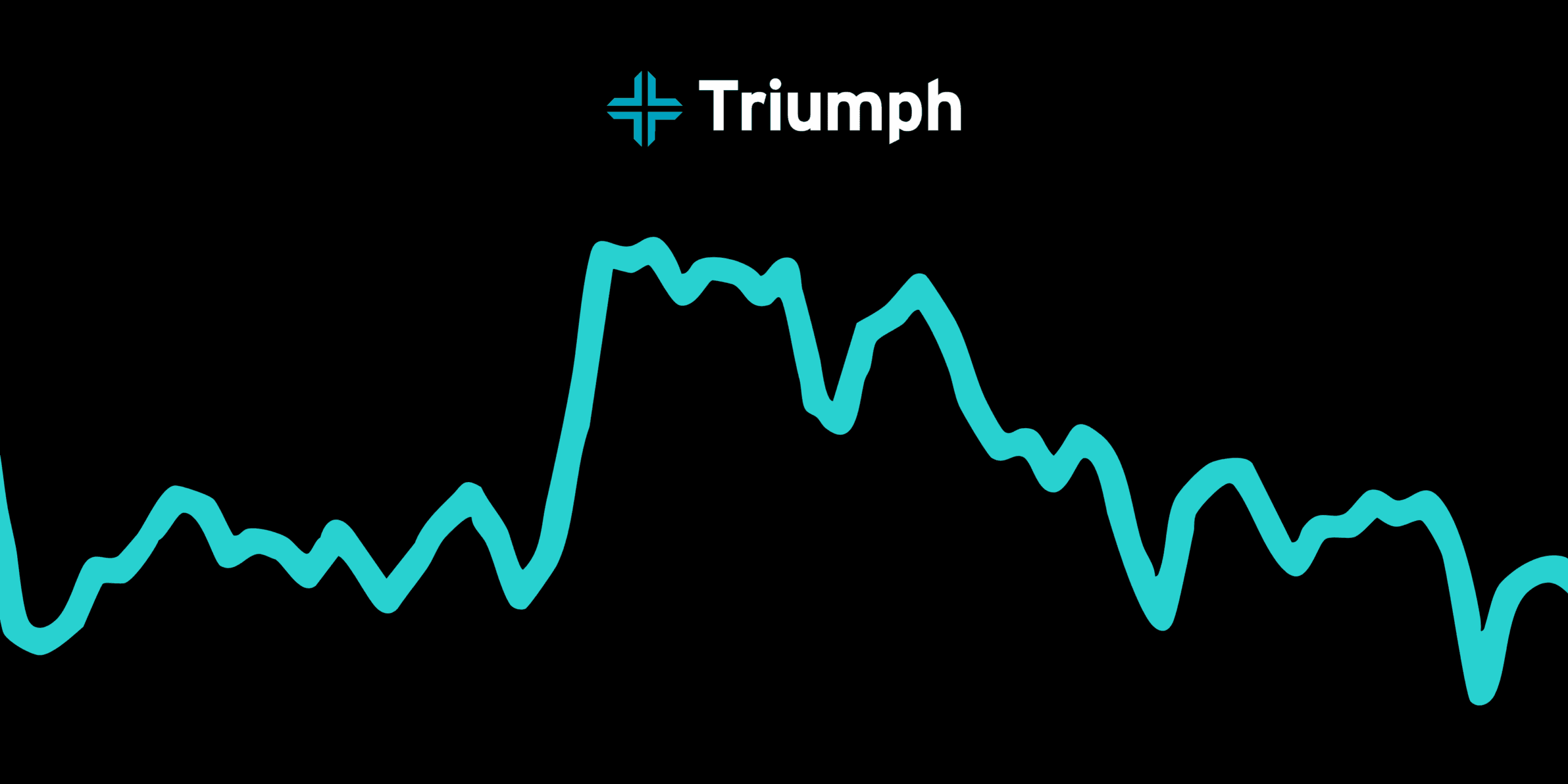 A black rectangle with a turquoise trend line is being used as a thumbnail for a blog about the United States' transportation market trends for the week of August 8, 2025.