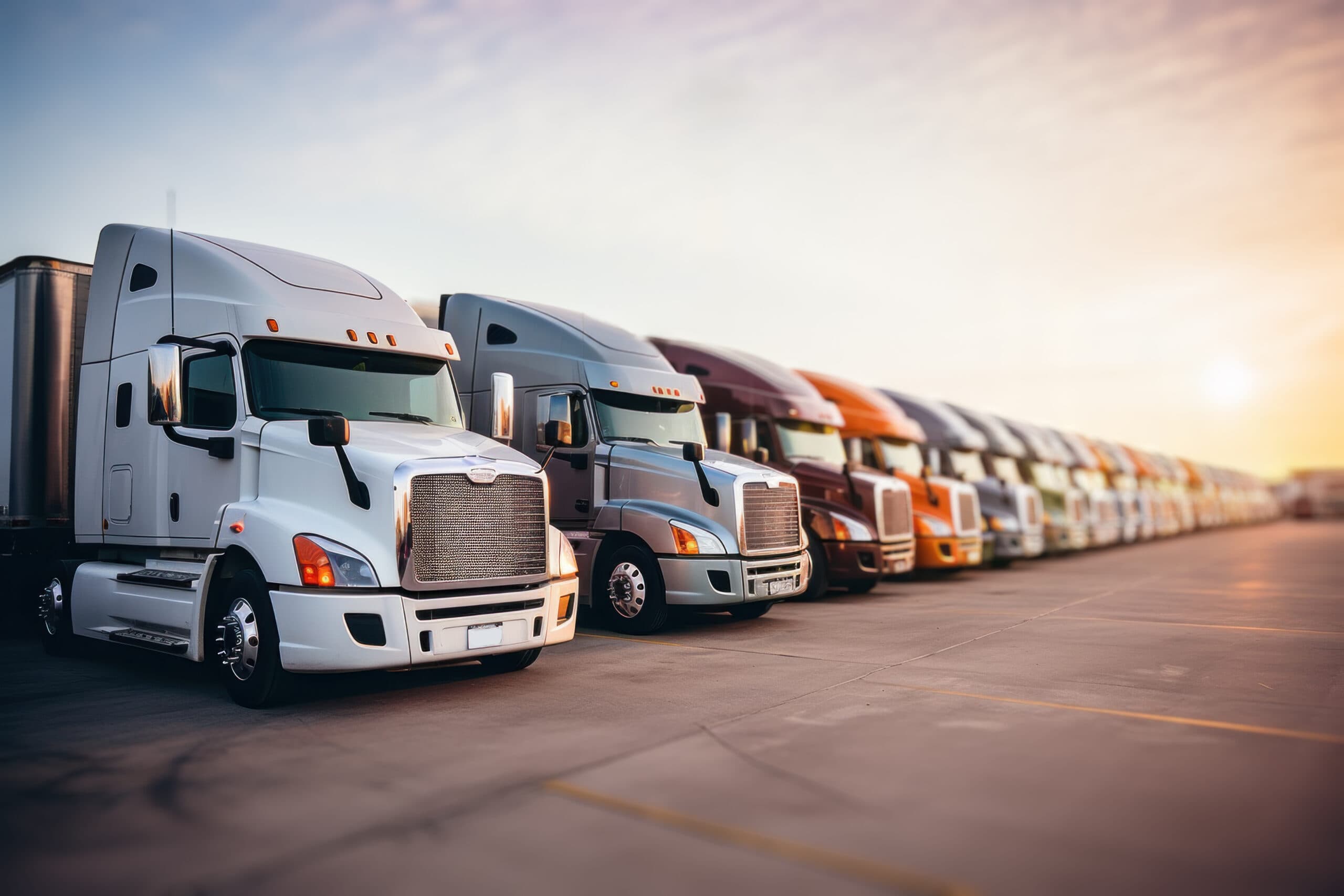 Fleet of semi-trucks