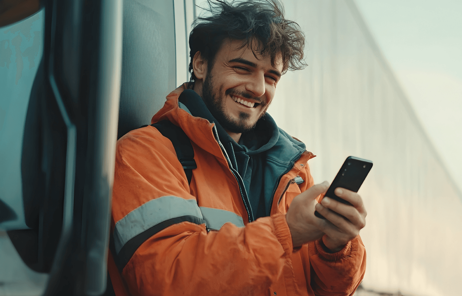 man checking his mobile phone